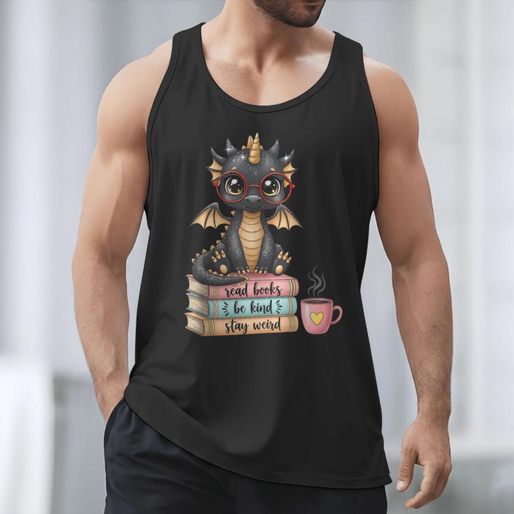 Book Lover Stay Weird Be Kind Read Books Baby Dragon Men Tank Top Book Lover Stay Weird Be Kind Read Books Baby Dragon Men Tank Top