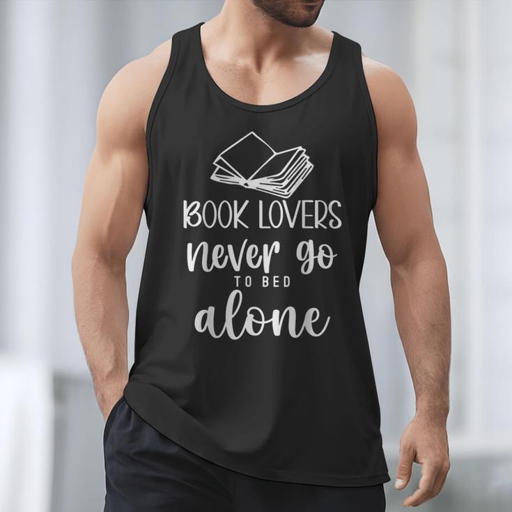 Book Lovers Never Go To Bed Alone Bibliophile Humor Men Tank Top