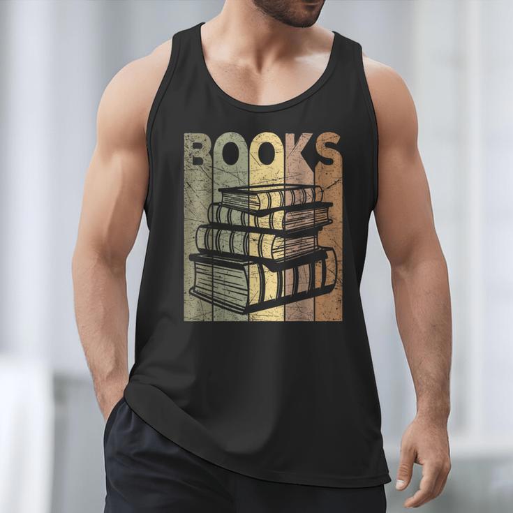 Book Reader Vintage Bookworm Retro Book Lover Men Tank Top
