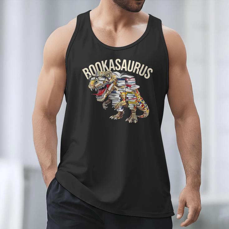 Book Reading Dinosaur T-Rex Dino Bookworm Men Tank Top