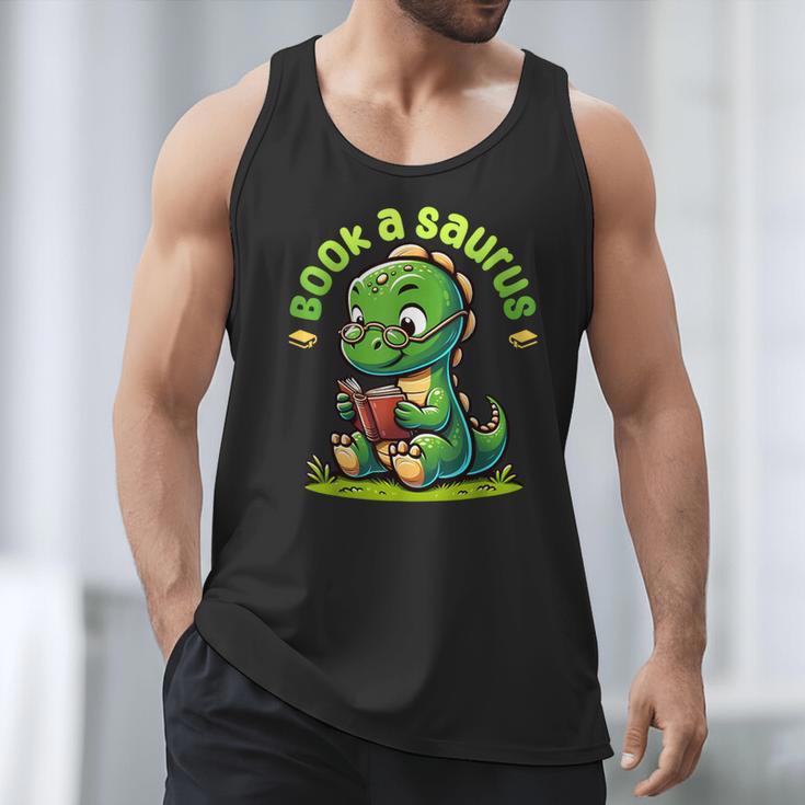 Book A Saurus Bookasaurus Dinosaur Book Girls Boys Toddler Men Tank Top