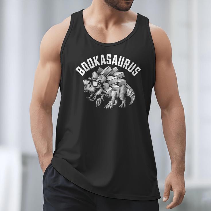 Book T-Rex Dino Bookworm Reading Book Dinosaur Men Tank Top