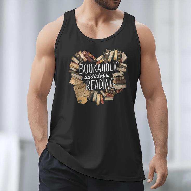 Bookaholic Addicted To Reading Book Lovers Literacy Men Tank Top