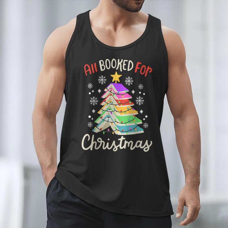 All Booked For Christmas Book Lovers Xmas Tree Women Men Tank Top All Booked For Christmas Book Lovers Xmas Tree Women Men Tank Top