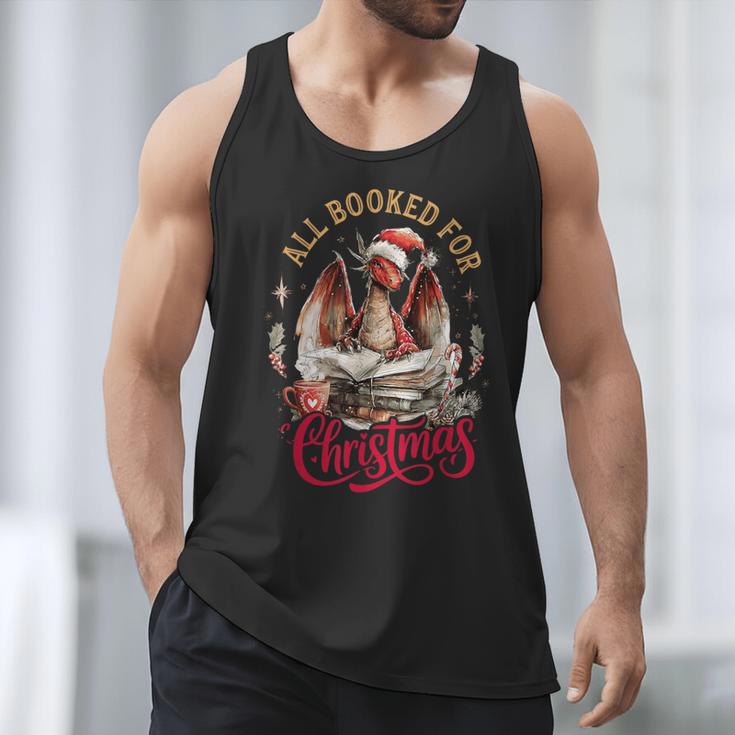 All Booked For Christmas Dragon Men Tank Top