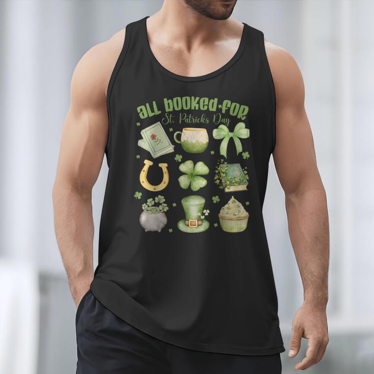 ALL Booked For St Patricks Day Bookish Leprechaun Bookworm Men Tank Top