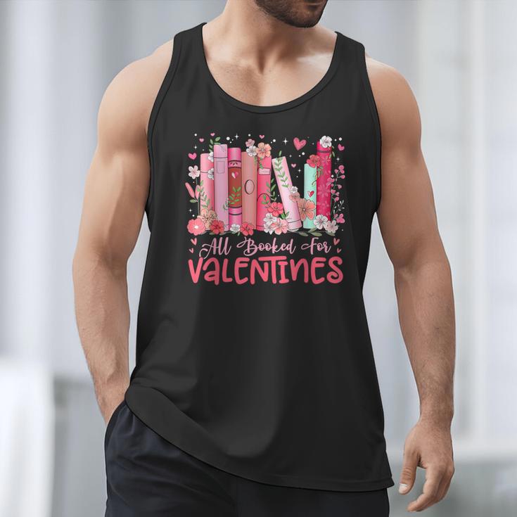All Booked For Valentine Book Reading Women Girl Teacher Men Tank Top