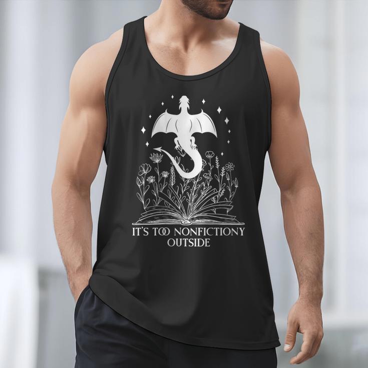 Bookish Dragon Book Club Reading Its Too Nonfictiony Outside Men Tank Top