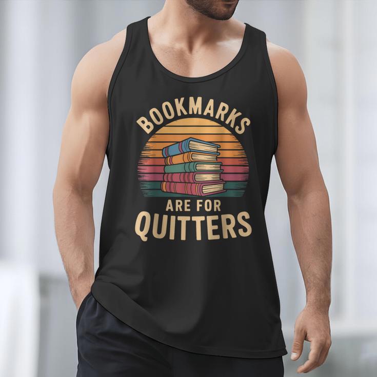 Bookmarks Are For Quitters Reading Book Lovers Men Tank Top Bookmarks Are For Quitters Reading Book Lovers Men Tank Top