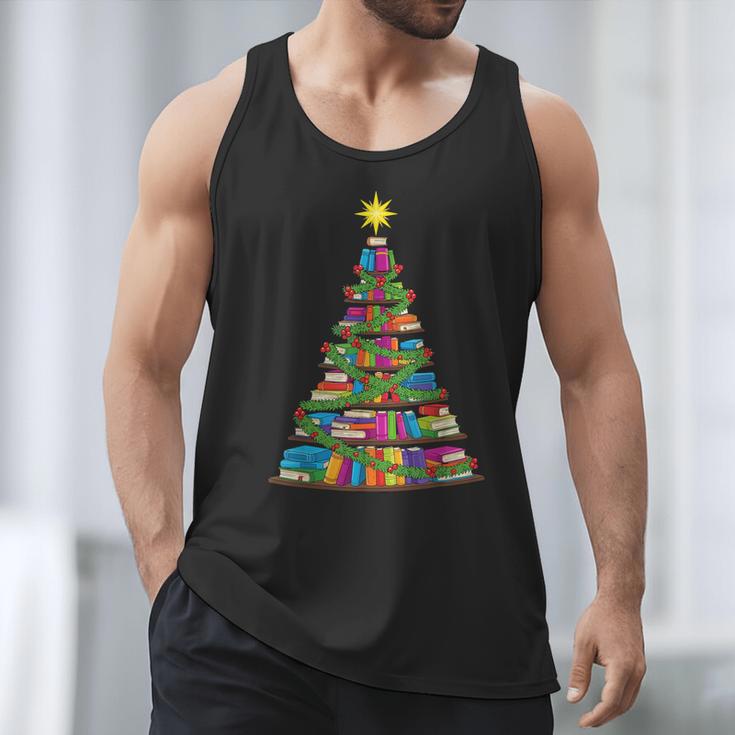 Bookmas Christmas Book Tree Book Lover English Teacher Men Tank Top Bookmas Christmas Book Tree Book Lover English Teacher Men Tank Top