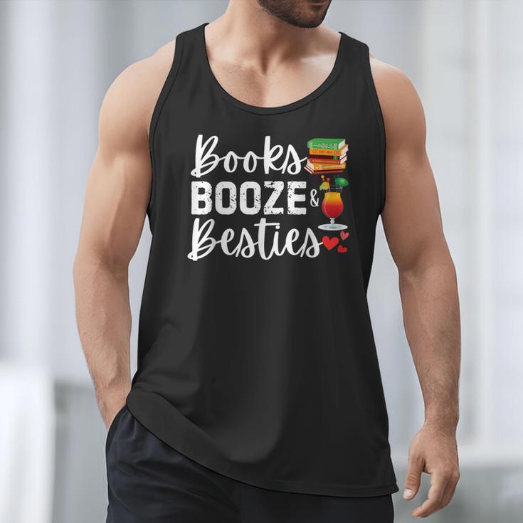 Books Booze And Besties Book Lover Bestie Squad Twinning Men Tank Top