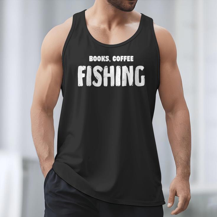 Books Coffee Fishing Men Tank Top