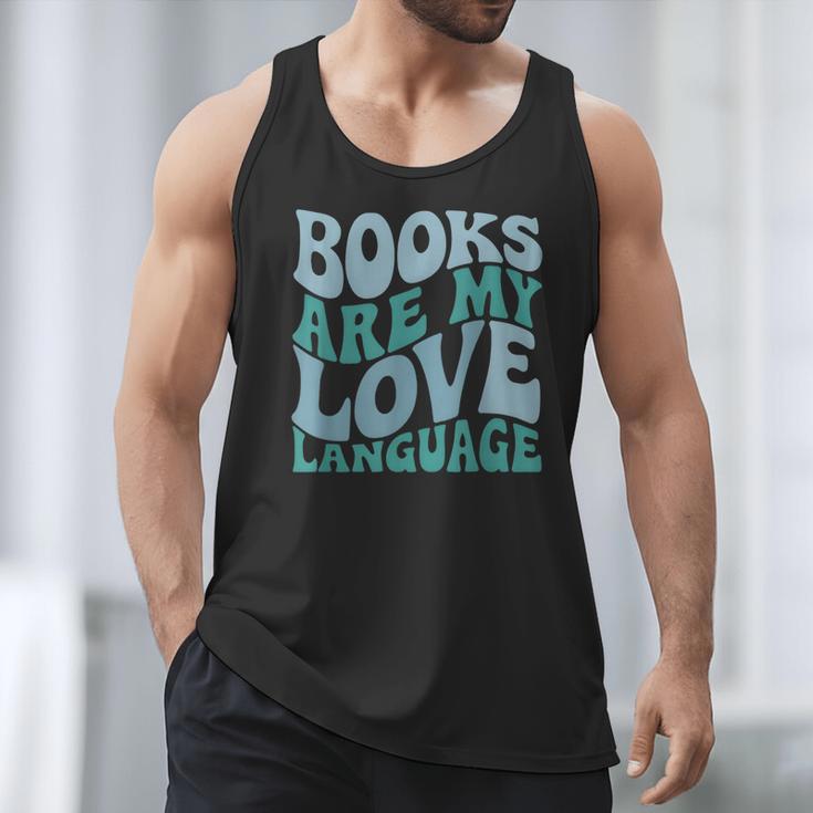 Books Are My Love Language Retro Book Quote Men Tank Top Books Are My Love Language Retro Book Quote Men Tank Top