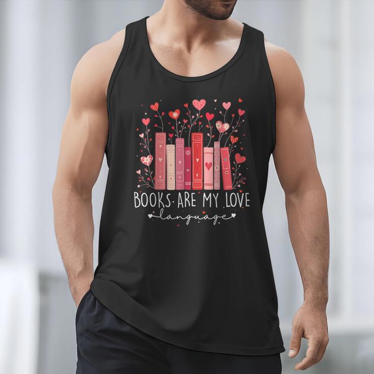 Books Are My Love Language Valentine Reads Bookish Club Men Tank Top