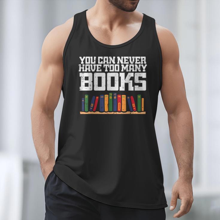 Never Too Many Books Read Book Reading Librarian Men Women Men Tank Top Never Too Many Books Read Book Reading Librarian Men Women Men Tank Top