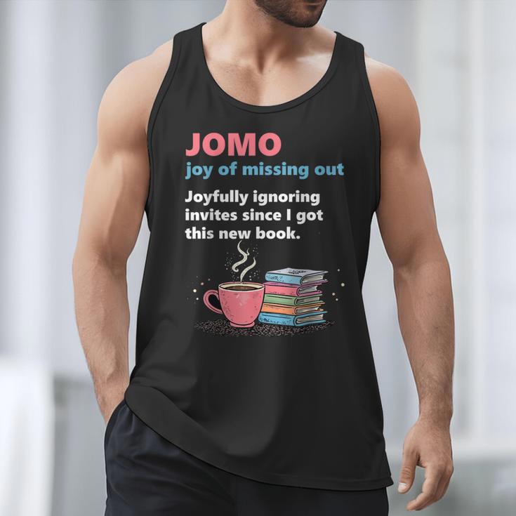 Books Saying JOMO Joy Of Missing Out For Bookworms Men Tank Top Books Saying JOMO Joy Of Missing Out For Bookworms Men Tank Top