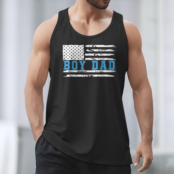 Boy Dad Proud Dad Of Boy Father Of Boy Shirt For Dad US Flag Men Tank Top