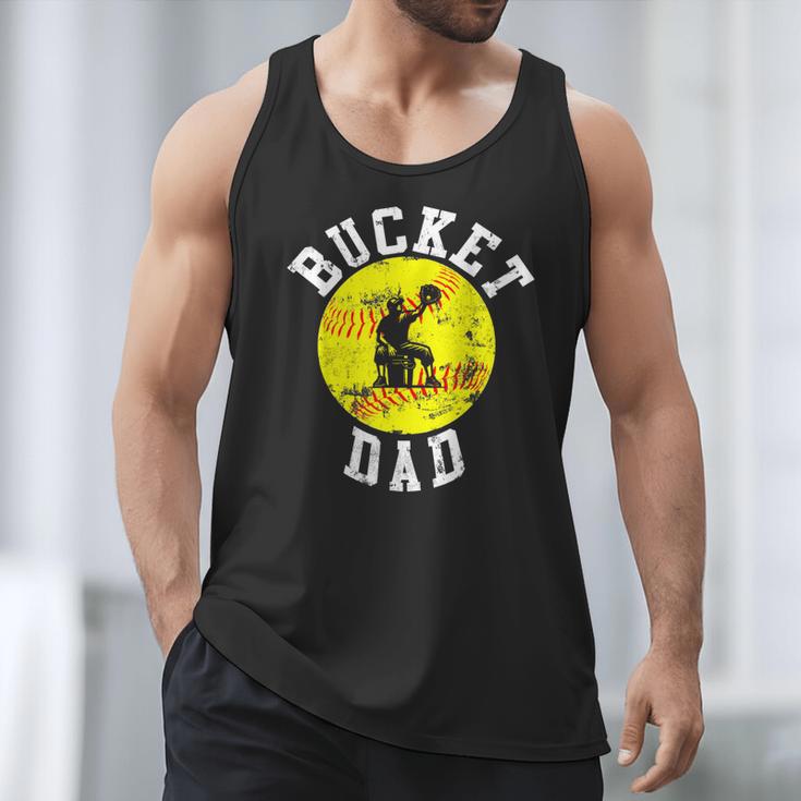 Bucket Dad Softball Dad Baseball Father's Coach Men Tank Top