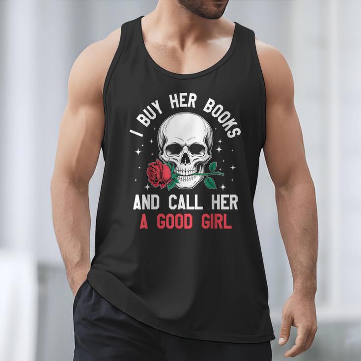 I Buy Her Books And Call Her A Good Girl Skull Rose Bookworm Men Tank Top I Buy Her Books And Call Her A Good Girl Skull Rose Bookworm Men Tank Top