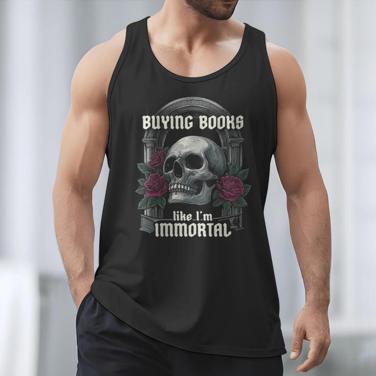 I Buy Books Like I'm Immortal Rose For Men Women Skeleton Men Tank Top