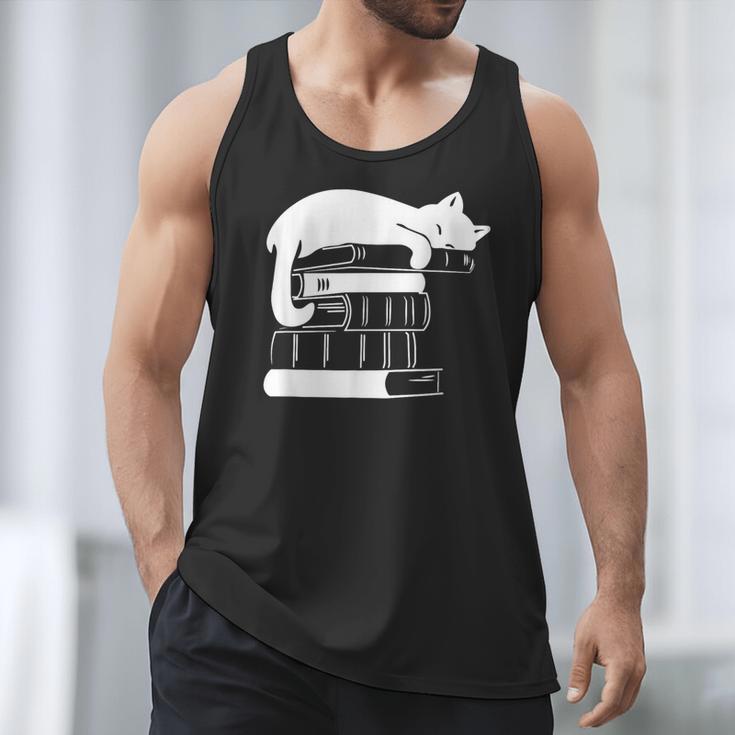 Cat Book Books And Cats Cat Lover Cat Mom Book Lovers Men Tank Top Cat Book Books And Cats Cat Lover Cat Mom Book Lovers Men Tank Top
