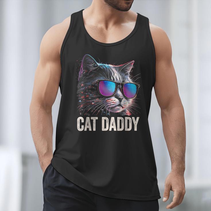 Cat Daddy Shirt Cat Sunglasses Cool Cat Dad Men Father Men Tank Top