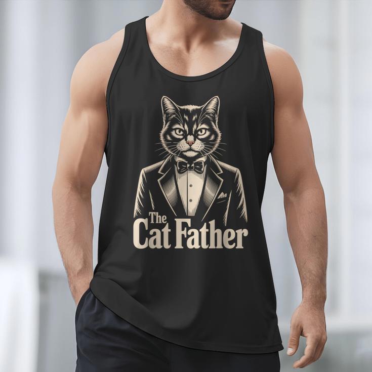 Cat Lover The CatFather Cat Dad Men Tank Top
