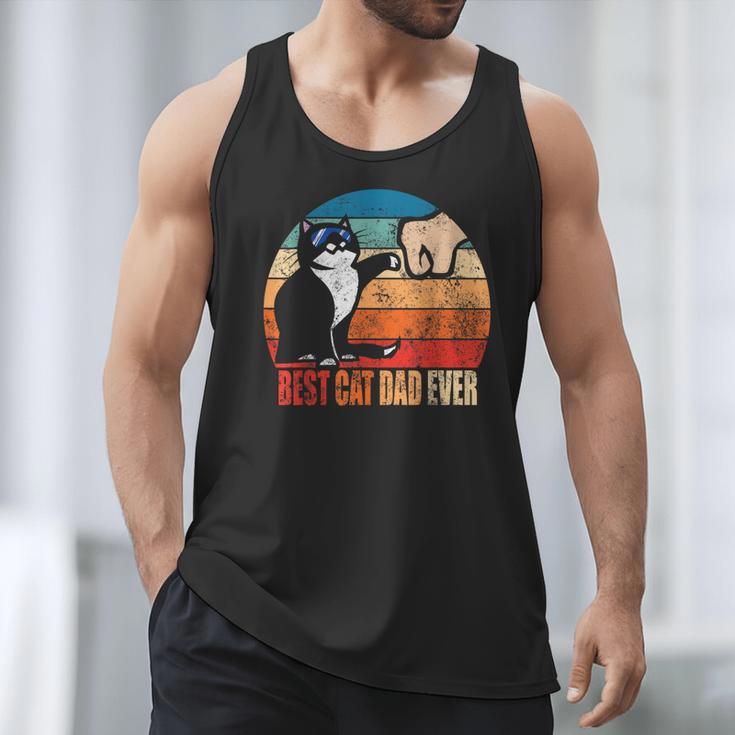 Cat Loving Daddy Fathers Day Mens None Best Cat Dad Ever Paw Fist Bump Fathers Day TeeShirt Small US Men Tank Top