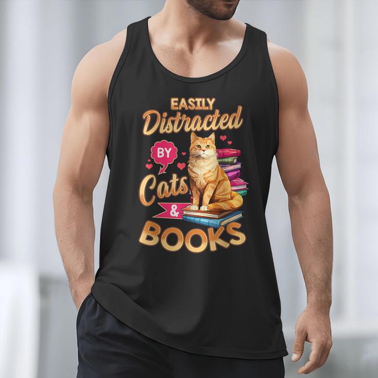 Cat Shirts For Women Book Lover Shirt Cats And Books Men Tank Top