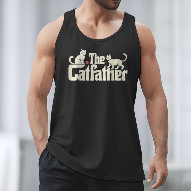 The Catfather Cat Dad Father's Day Cat Lover Men Tank Top