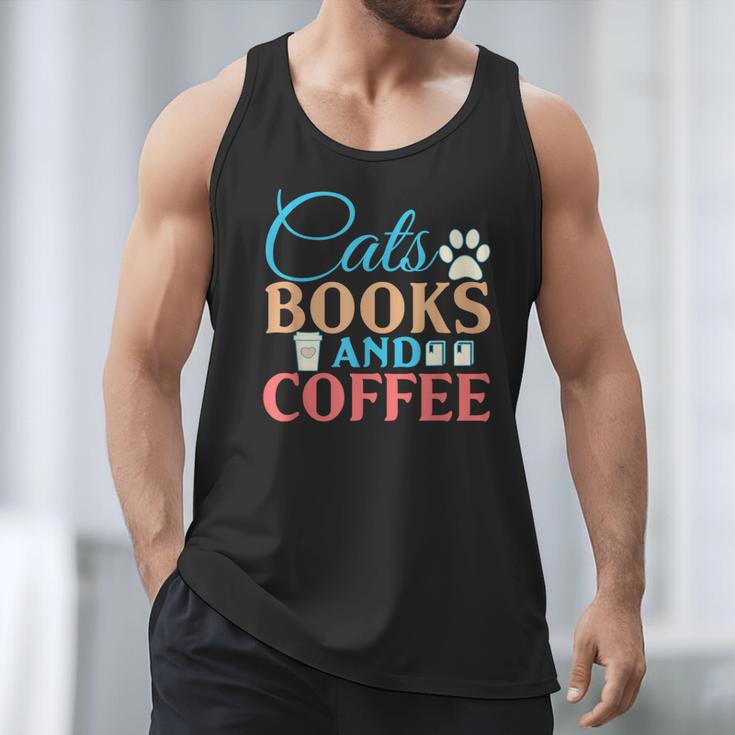 Cats Books And Coffee Men Tank Top