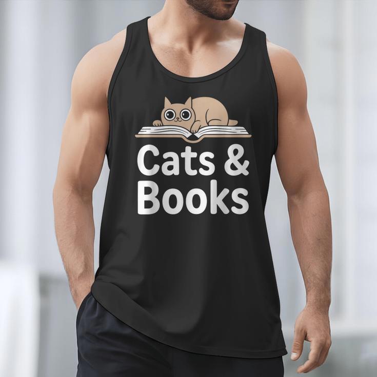 Cats And Books Men Tank Top