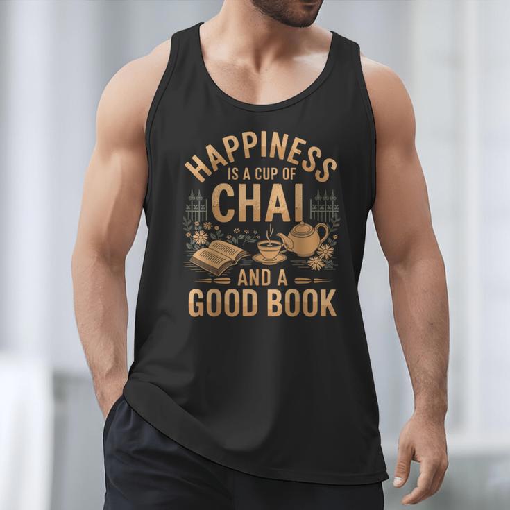 Chai And A Good Book Lover Reading Chai Tea Chai Latte Men Tank Top