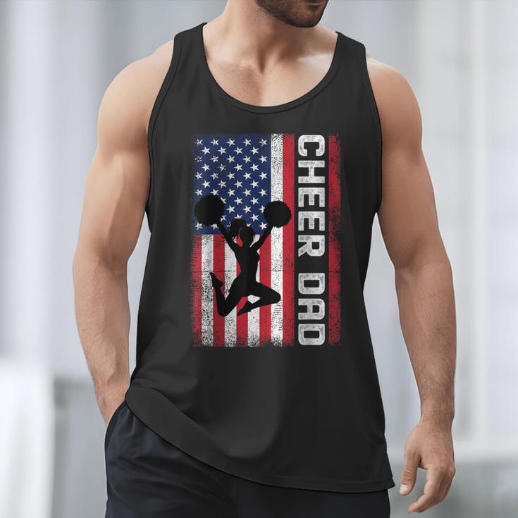 Cheer Dad American Flag Cheerleader Support Men Tank Top