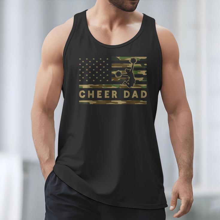Cheer Dad Camo American Flag Cheerleader Supporter Men Tank Top
