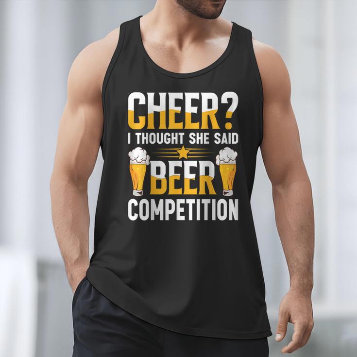 Cheer Dad Cheerleader I Thought She Said Beer Competition Men Tank Top