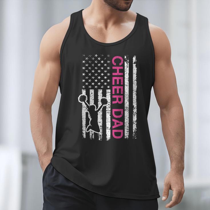 Cheer Dad Flag Pink Cheerleading Men Tank Top