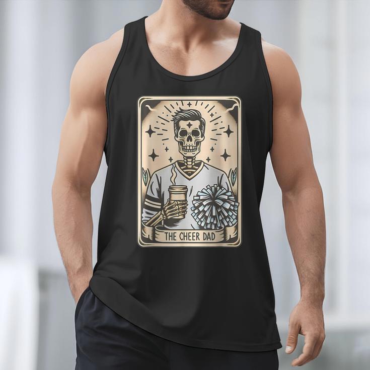 Cheer Dad Tarot Card Skeleton Cheerleading Fathers Day Men Tank Top