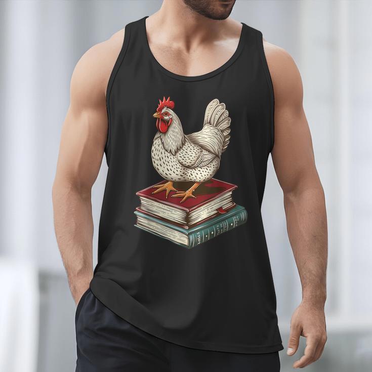 Chicken Books Back To School First Day Of School Boys Girls Men Tank Top Chicken Books Back To School First Day Of School Boys Girls Men Tank Top