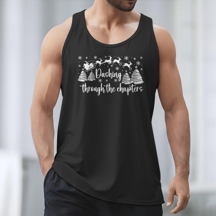 Christmas Book Lover Santa Dashing Through One More Chapter Men Tank Top