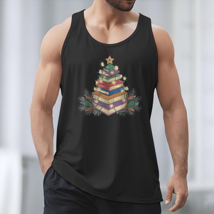 Christmas Book Reading Reader Xmas Bibliophile -Adult Christmas Tree Book Modern Men Tank Top Christmas Book Reading Reader Xmas Bibliophile -Adult Christmas Tree Book Modern Men Tank Top