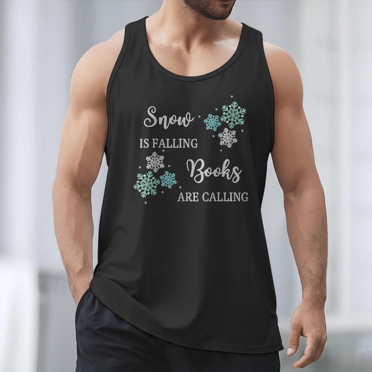Christmas Shirts Snow Is Falling Books Are Calling Men Women Men Tank Top