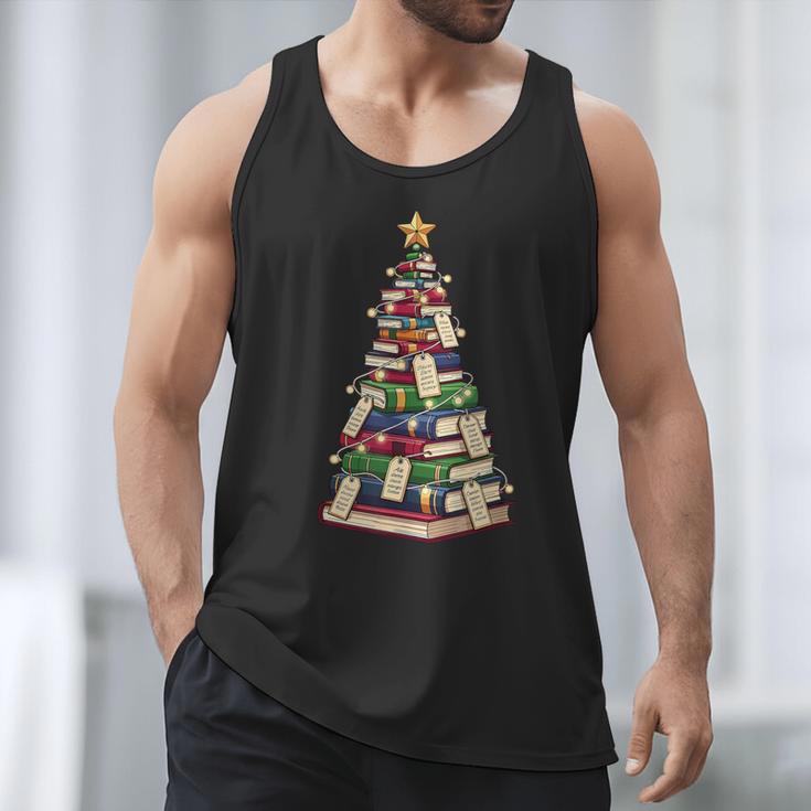 Christmas Tree Of Books For Readers And Librarians Men Tank Top Christmas Tree Of Books For Readers And Librarians Men Tank Top