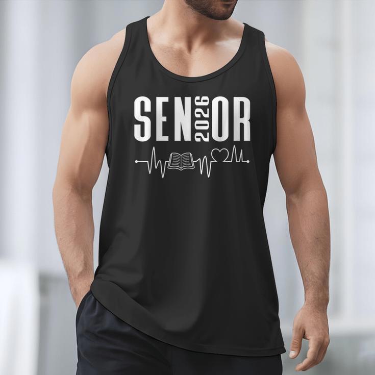Class Of 2026 Senior Reading Themed Book Heartbeat Men Tank Top
