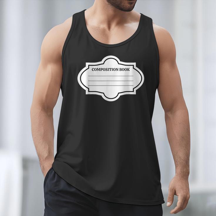 Composition Book Notebook Teacher's Halloween Group Costume Men Tank Top