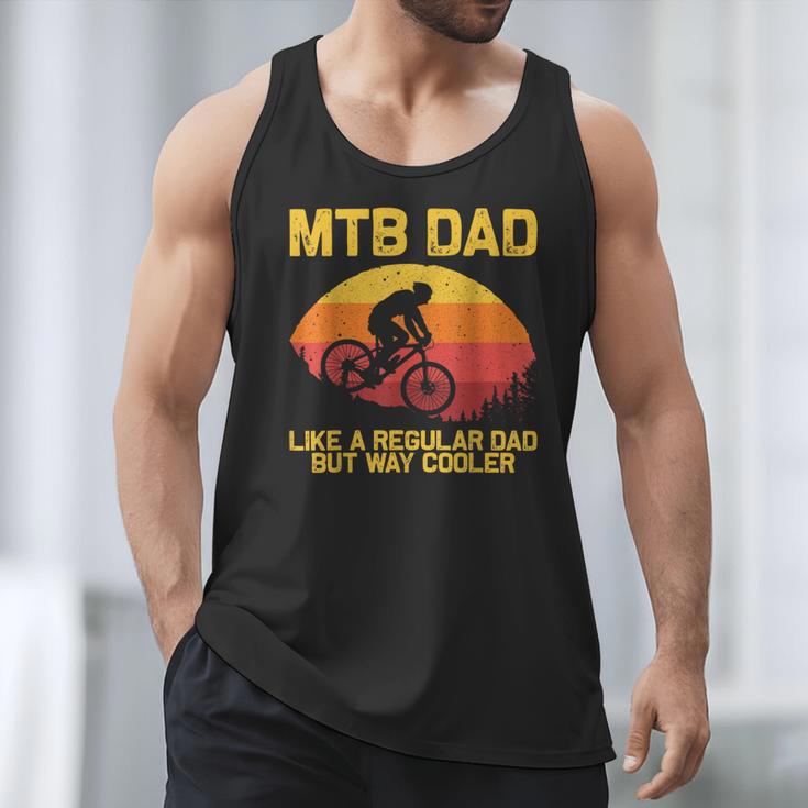 Cool Mountain Biking For Dad Father Biker MTB Bicycle Bike Men Tank Top