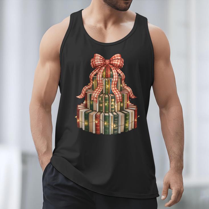 Coquette Christmas Book Tree Xmas Lights Librarian Teacher Men Tank Top Coquette Christmas Book Tree Xmas Lights Librarian Teacher Men Tank Top