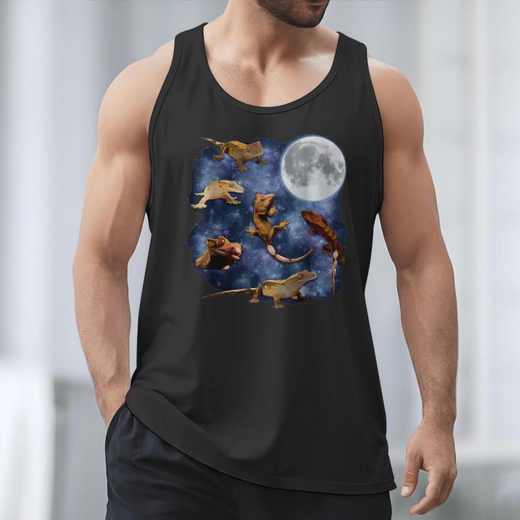 Crested Gecko Moon Retro Reptile Mom Dad Breeder Lover Men Tank Top