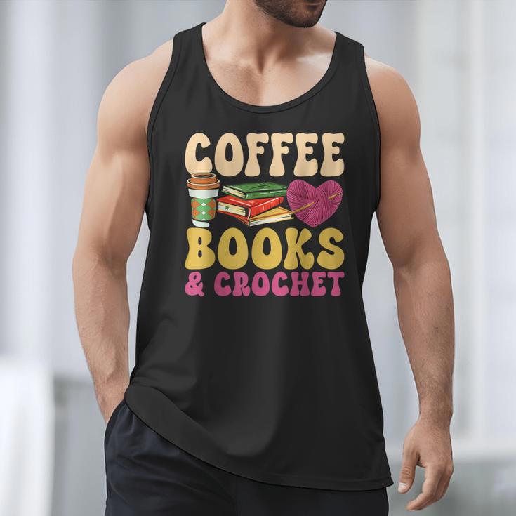 Crochet Coffee Reading Books Crocheter Crocheting Men Tank Top Crochet Coffee Reading Books Crocheter Crocheting Men Tank Top