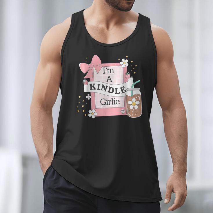 Cute Bookish Kindle Girlie Nerdy Read Book Lover Girl Women Men Tank Top